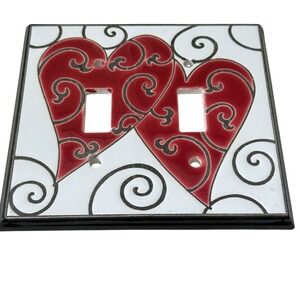 All Fired Up Ltd Double Switch Heart & Scroll Gothic Design Made In Canada
